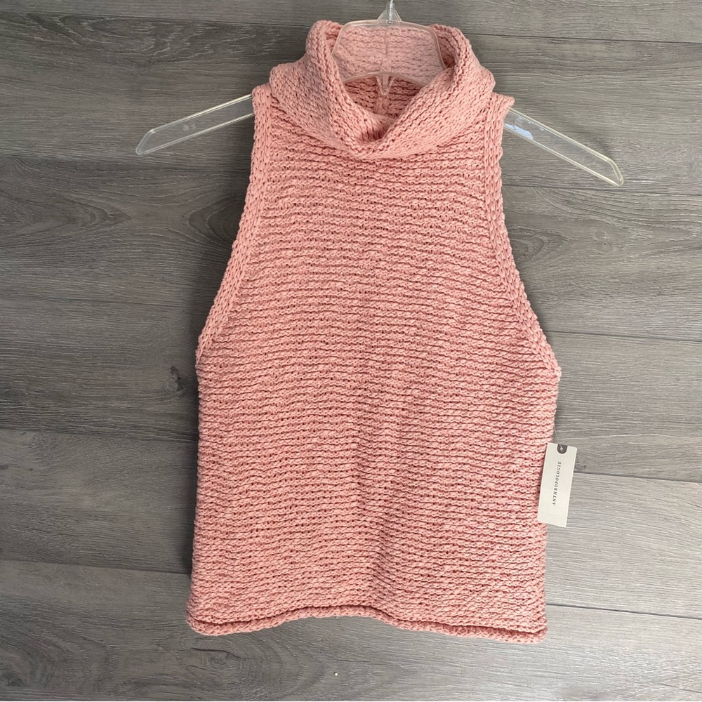 Anthropologie Pilcro Chunky Knit Sweater Tank | Pink | XS